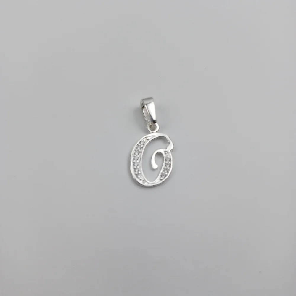925 sterling silver alphabet letter O pendant‎ necklace